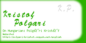 kristof polgari business card